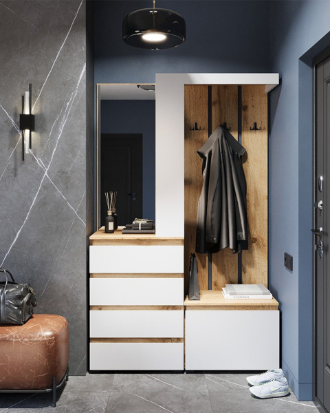 STERN комплект мебели для прихожей Дуб Вотан/Белый